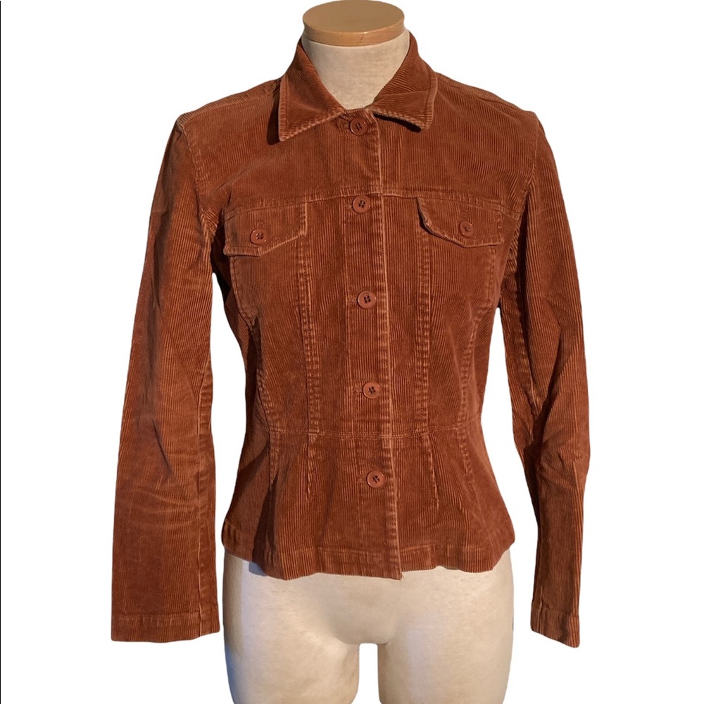 City DKNY Vintage Corduroy Jacket with Peplum Size 4 Petites